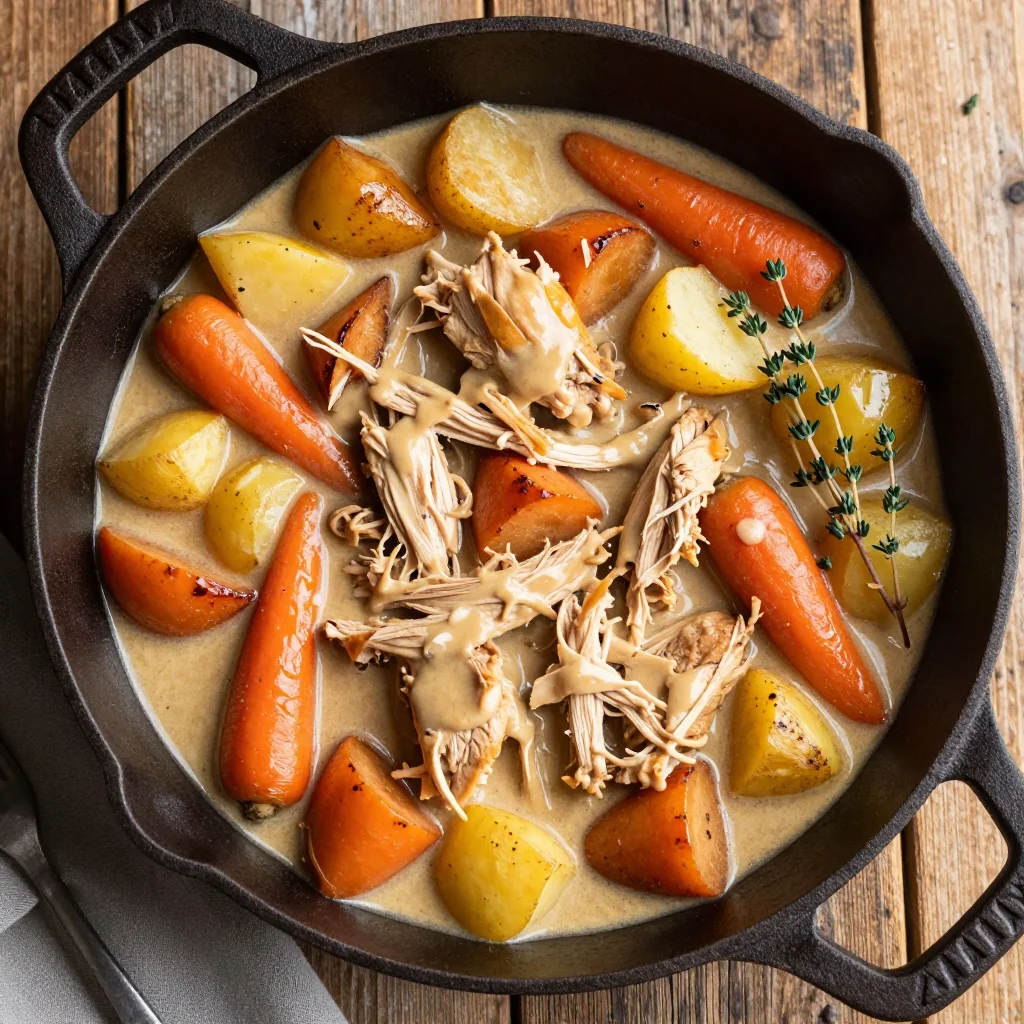 batch cooking friendly creamy chicken and root vegetable stew