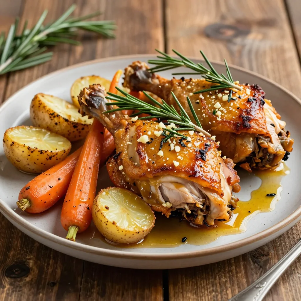 Baked Chicken Thighs with Garlic and Rosemary