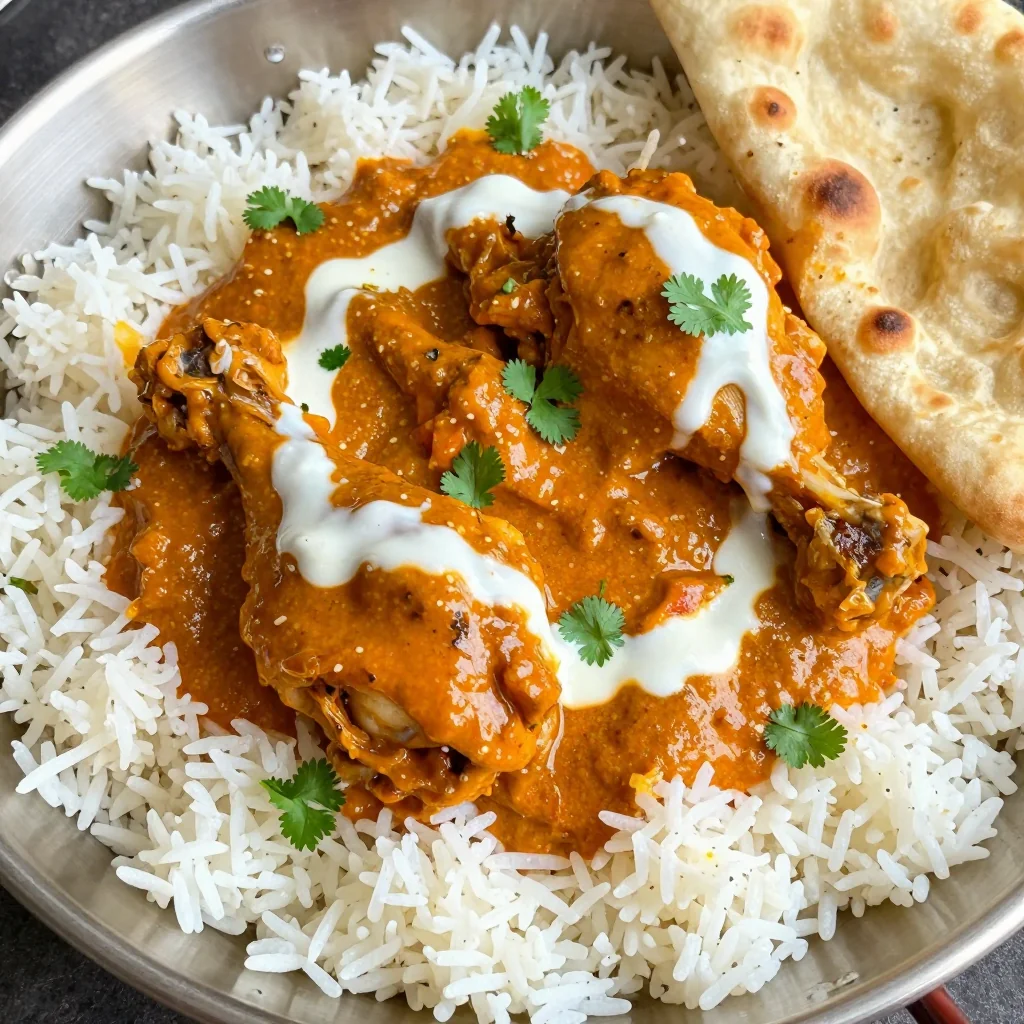 Slow Cooker Chicken Tikka Masala Over Rice