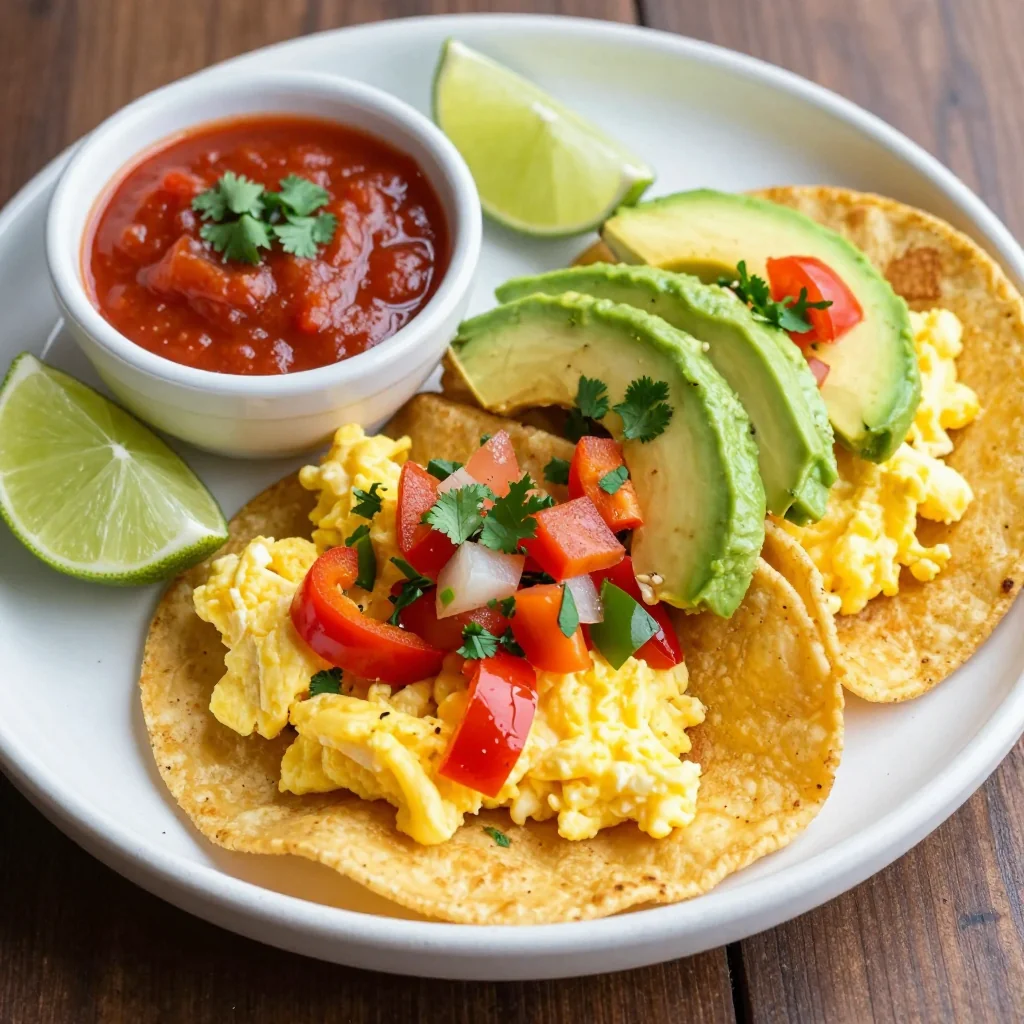 Crispy Breakfast Tacos with Salsa for Clean Eating