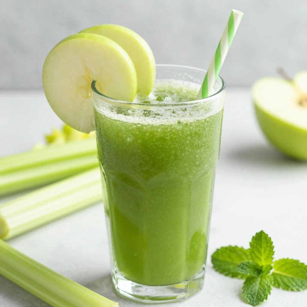 Alkalizing Celery Apple Detox Juice Morning Routine