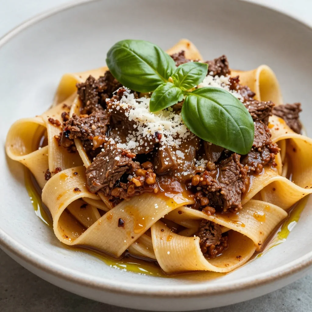 Slow Cooker Beef Ragu with Pappardelle Pasta