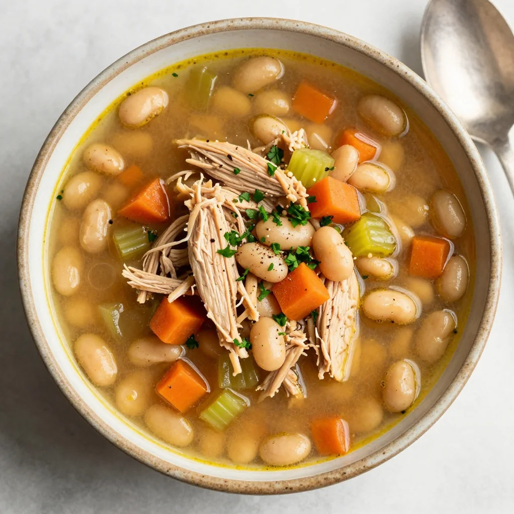 Healthy Chicken and White Bean Soup for Lunch