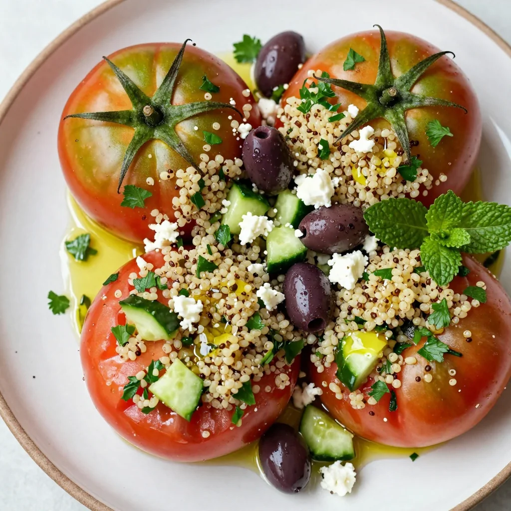 Quinoa Tabbouleh Stuffed Tomatoes Mediterranean Style