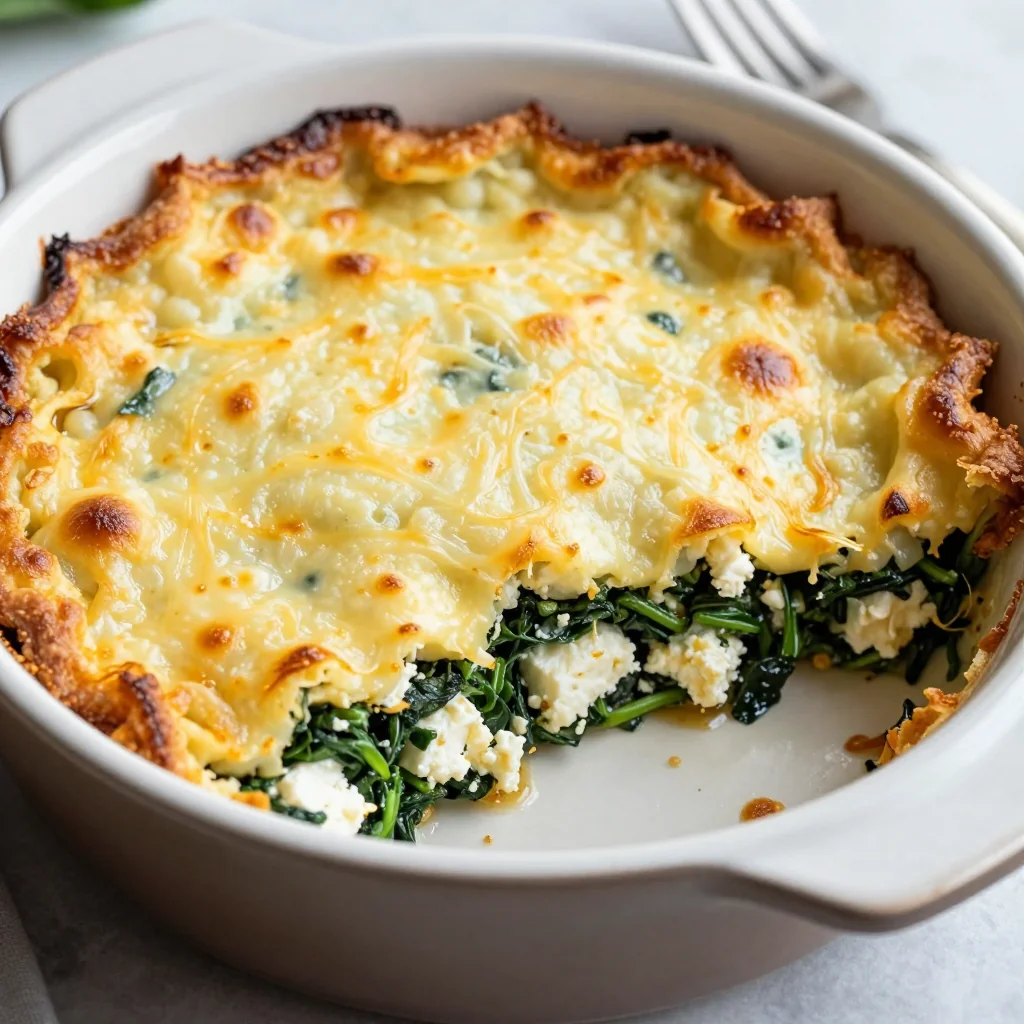 New Year's Day Spinach and Feta Strata for Brunch