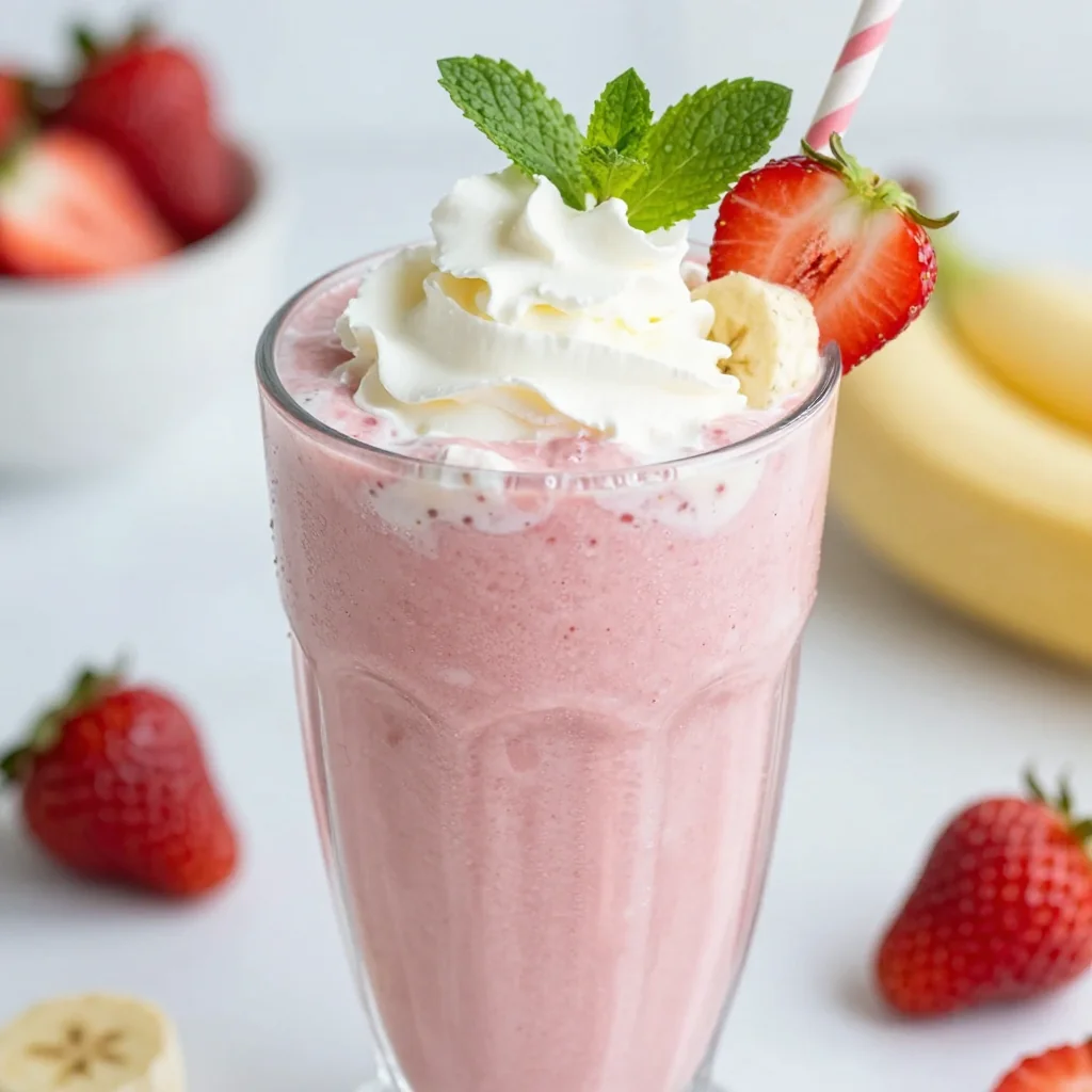Creamy Strawberry Banana Smoothie for Breakfast