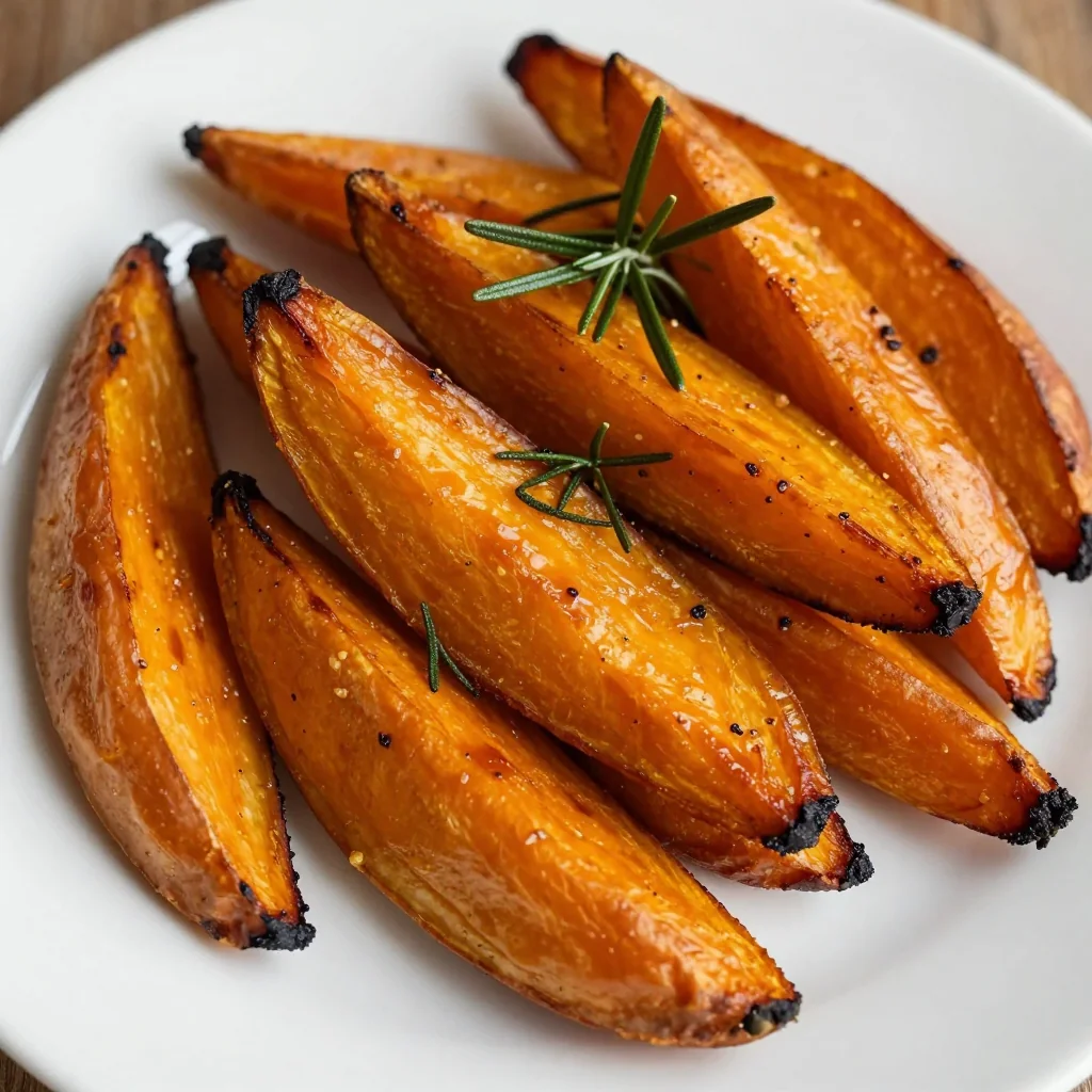 crispy roasted sweet potatoes with rosemary for winter side dishes