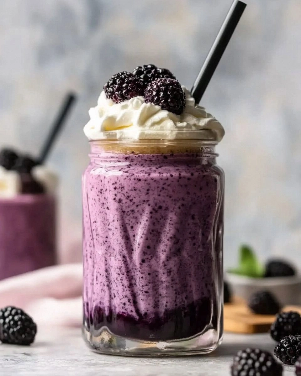 5-minute Blackberry Milkshake