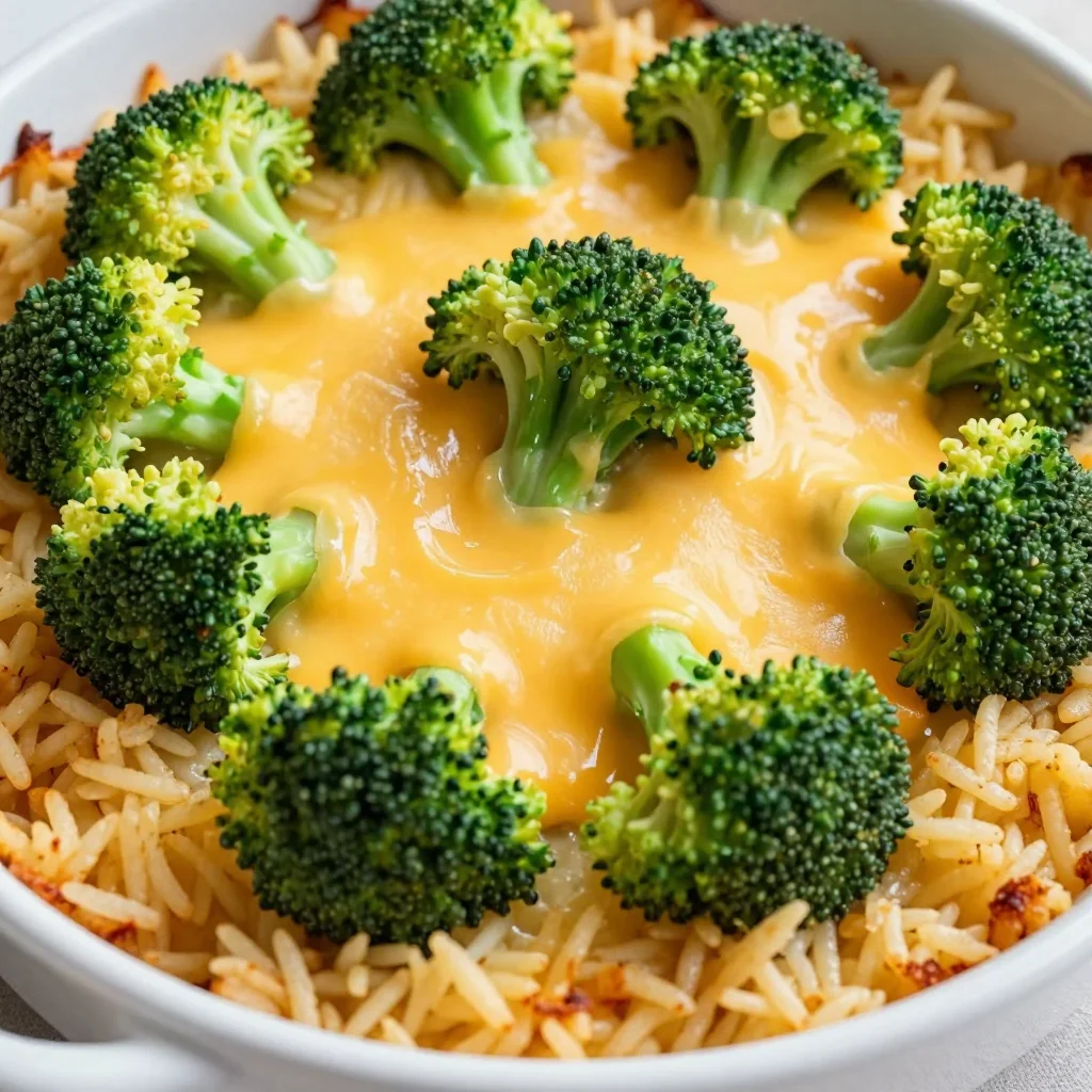 Quick Cheesy Broccoli and Rice Bake for Families