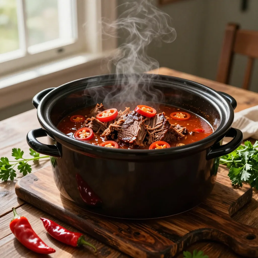 Slow Cooker Mississippi Pot Roast with Pepperoncini