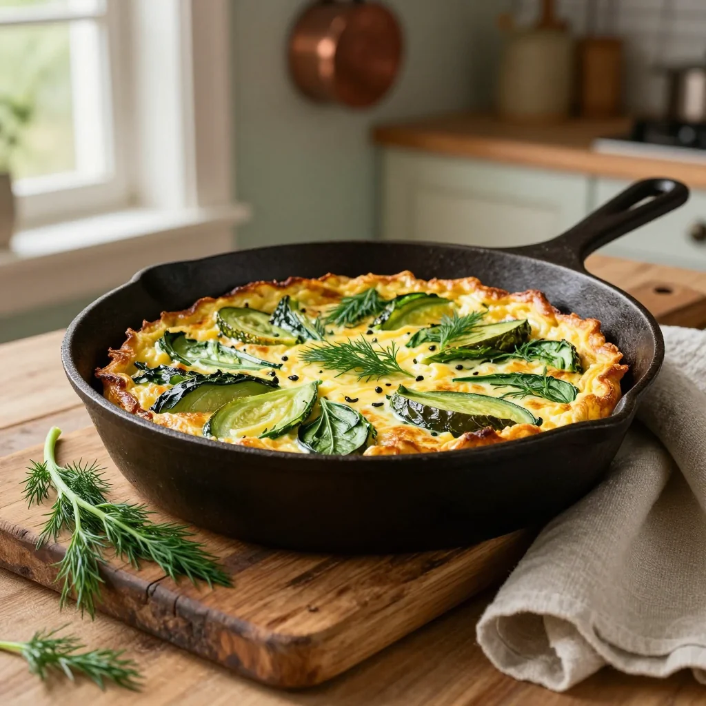 Spring Vegetable Frittata Cast Iron Skillet