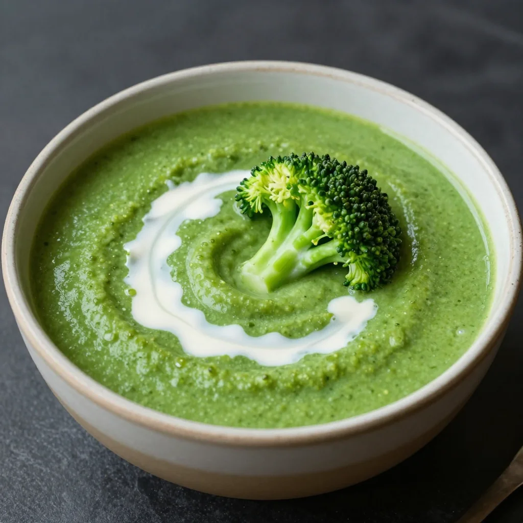 Healthy Creamy Broccoli Soup for New Year Detox