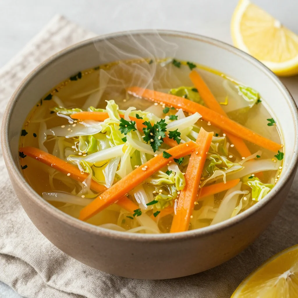 New Year Reset Cleansing Soup With Cabbage And Carrots