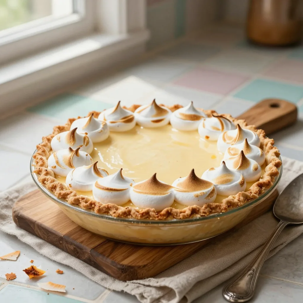 Old Fashioned Coconut Cream Pie with Meringue