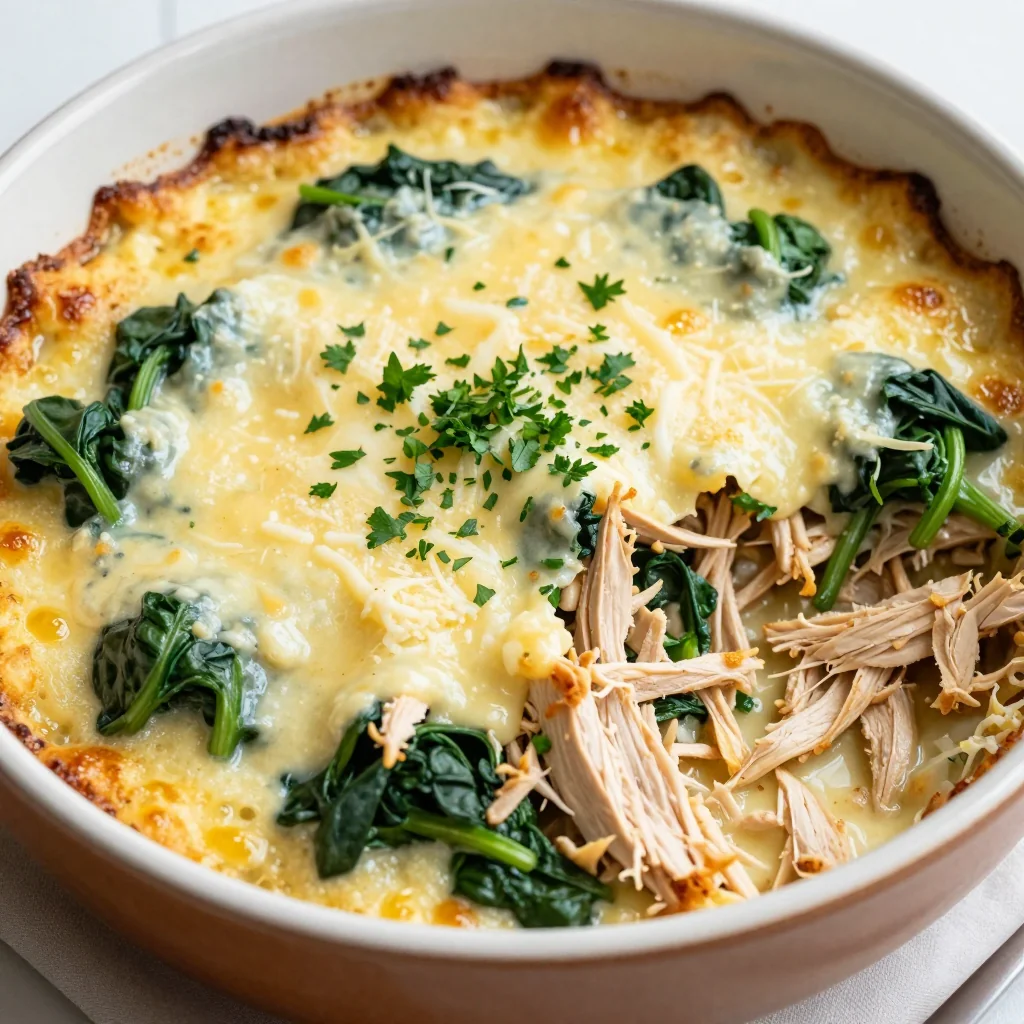 healthy onepot chicken and spinach casserole for detox after holidays