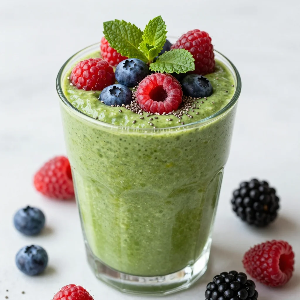 Berry Green Detox Smoothie to Start Your Year Right