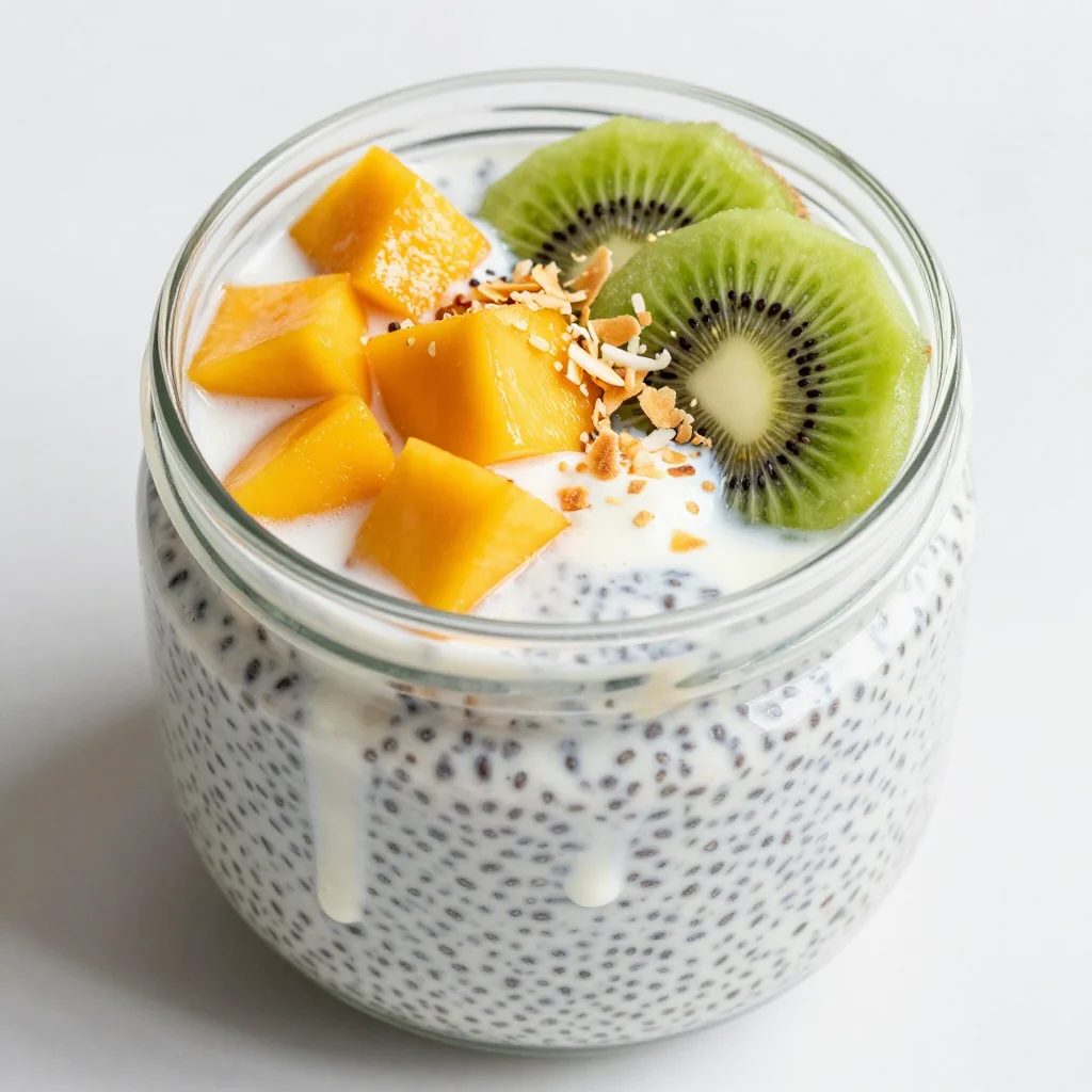 Creamy Coconut Chia Seed Pudding for New Year Breakfast Prep