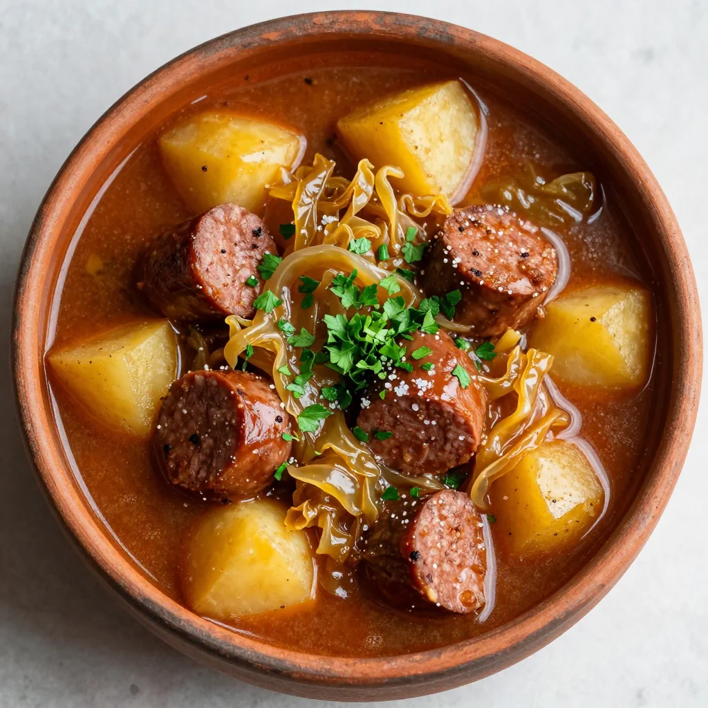 budgetfriendly hearty cabbage and sausage stew