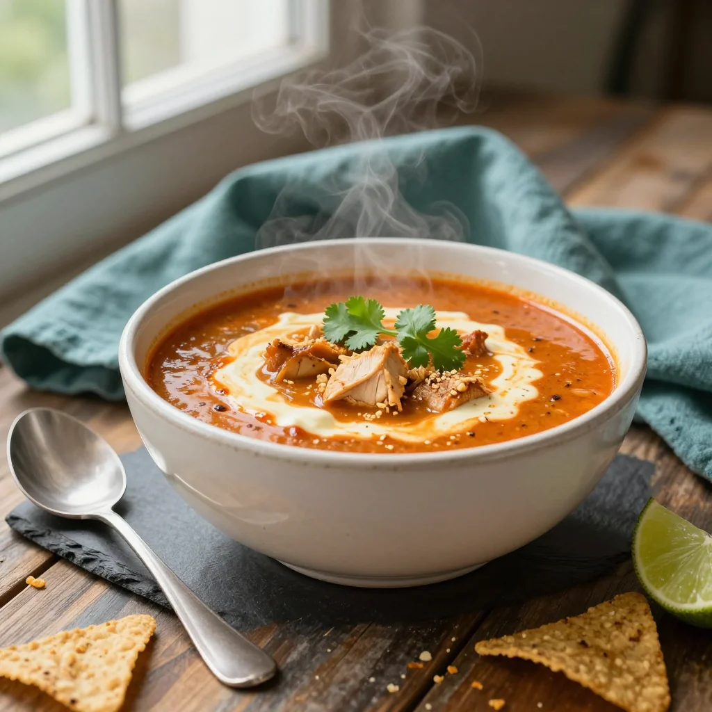 Chicken Tortilla Soup Creamy and Spicy