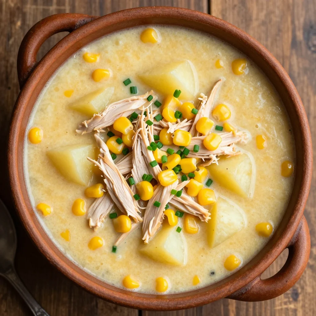 Cozy Chicken and Corn Chowder with Potatoes
