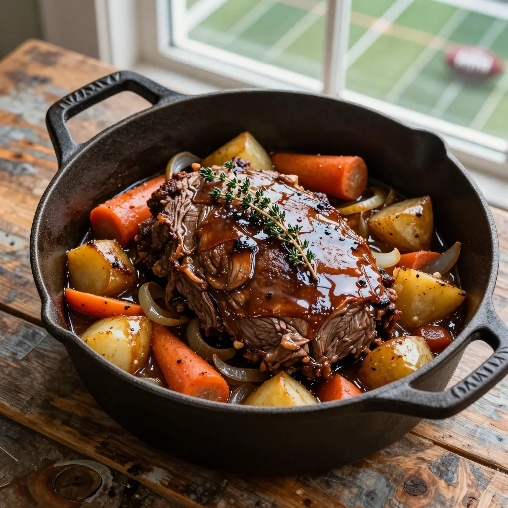 Cozy Slow Cooker Pot Roast for NFL Game Day