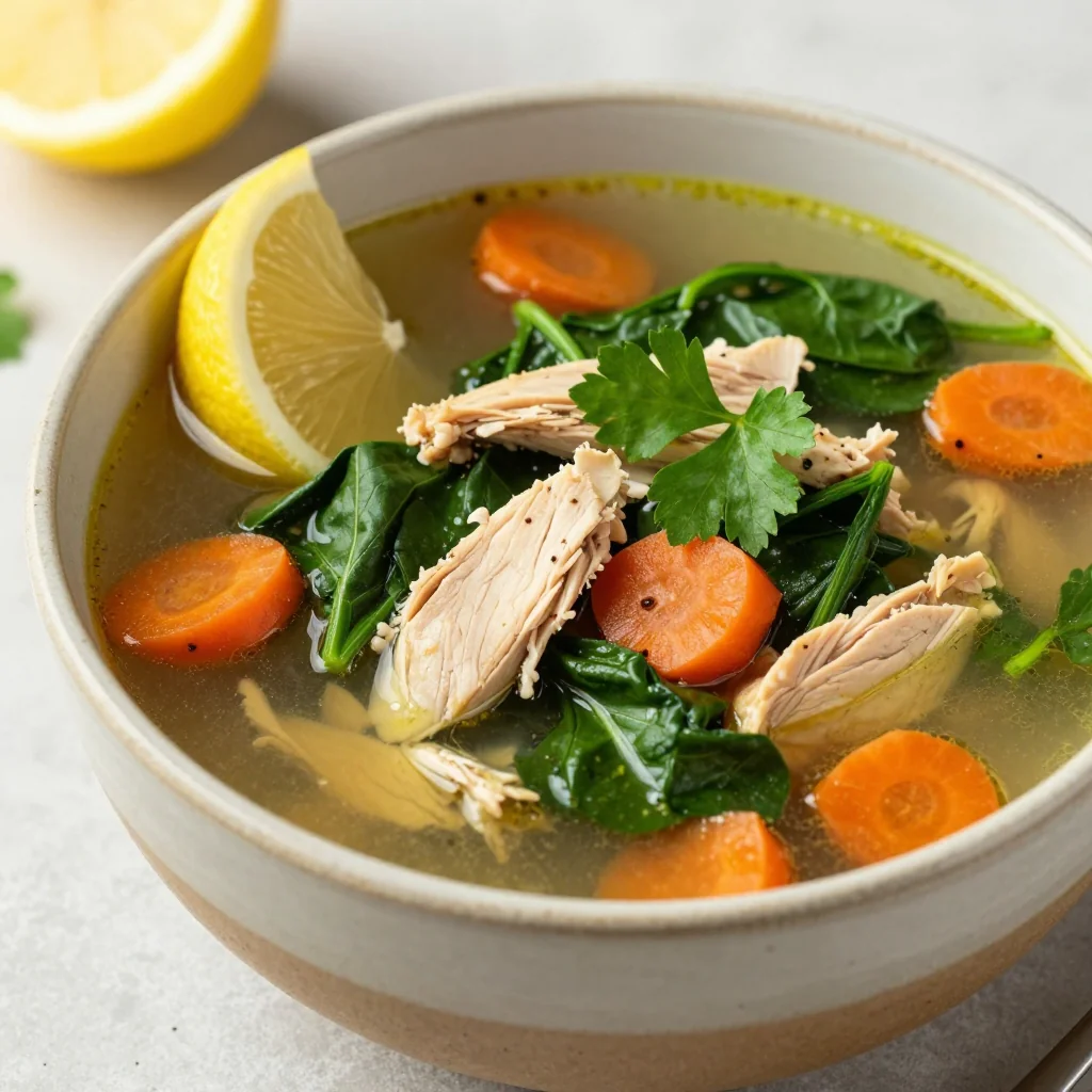 Slow Cooker Chicken and Spinach Soup for Detox