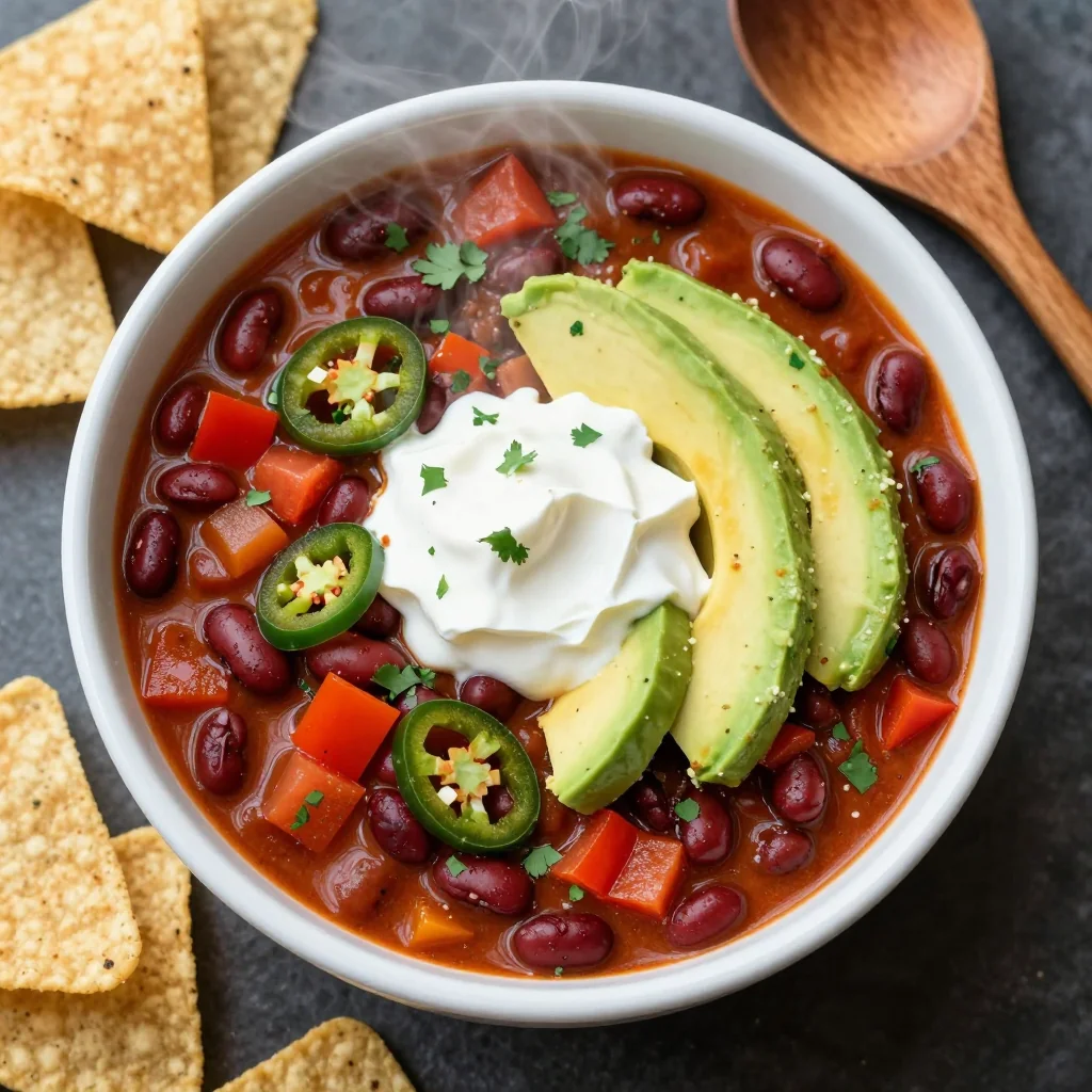 Hearty Vegan Chili for NFL Playoff Tailgating