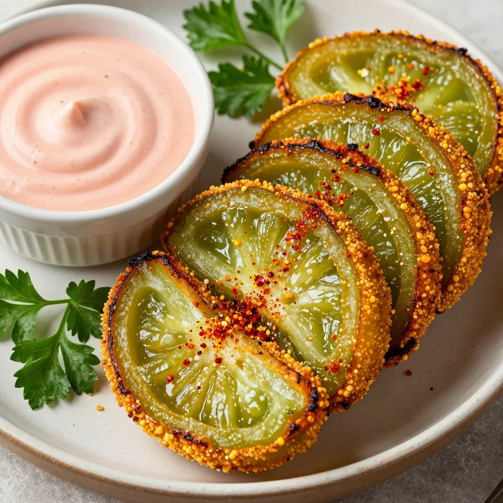 Martin Luther King Jr Day Fried Green Tomatoes with Comeback Sauce