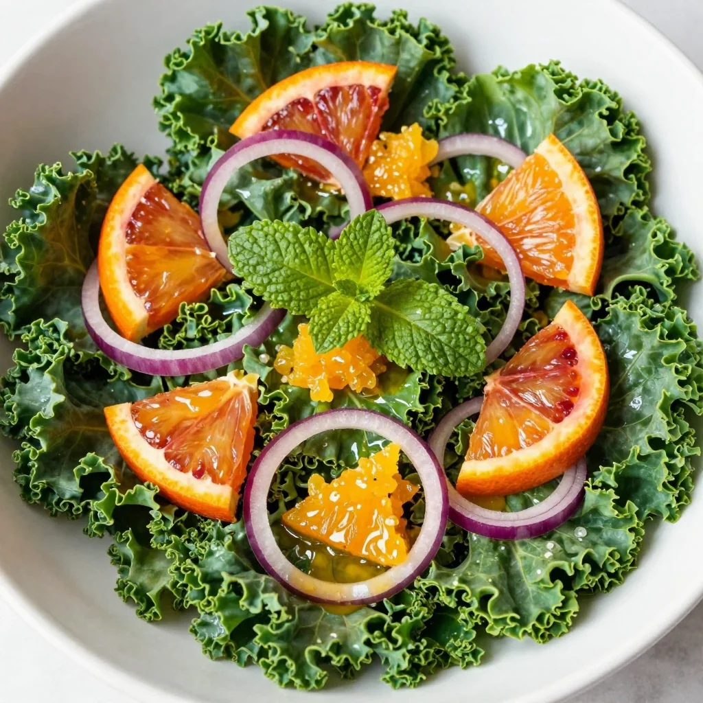 detox warm citrus and herb salad with oranges and kale