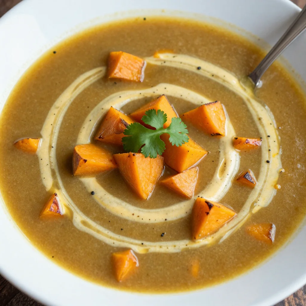 Spicy Sweet Potato Black Bean Soup for New Year Reset