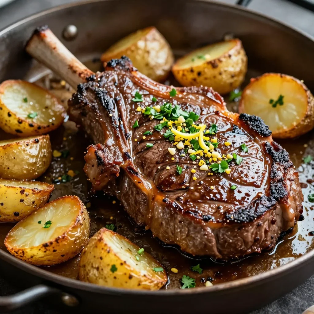 Lemon Garlic Butter Steak And Potatoes Sheet Pan
