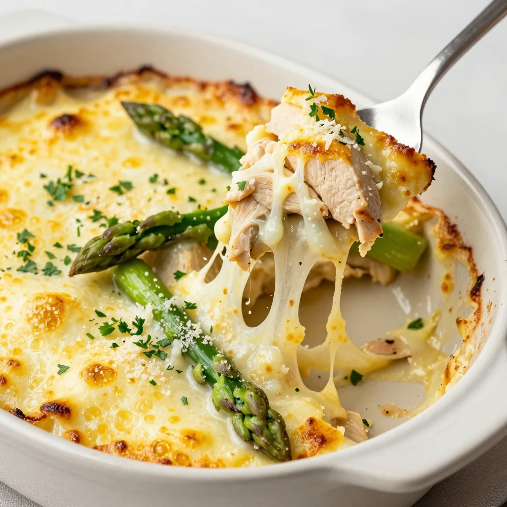 Cheesy Chicken and Asparagus Bake for a Spring Dinner