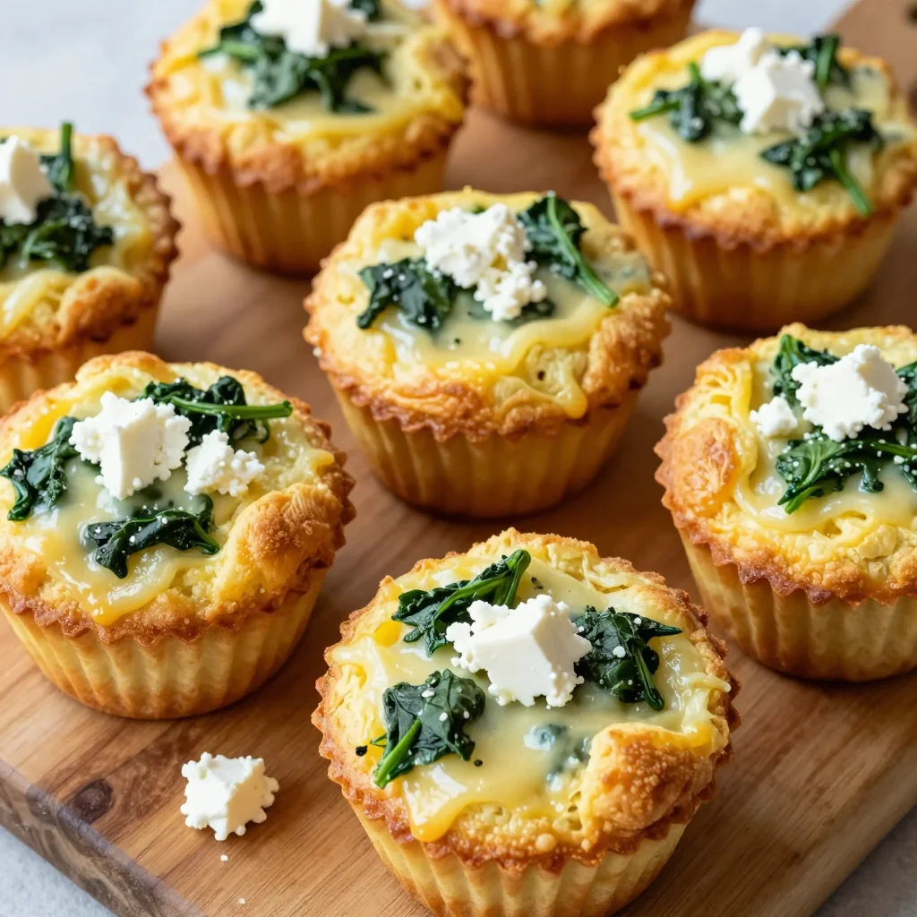 Fluffy Omelet Muffins With Spinach And Feta