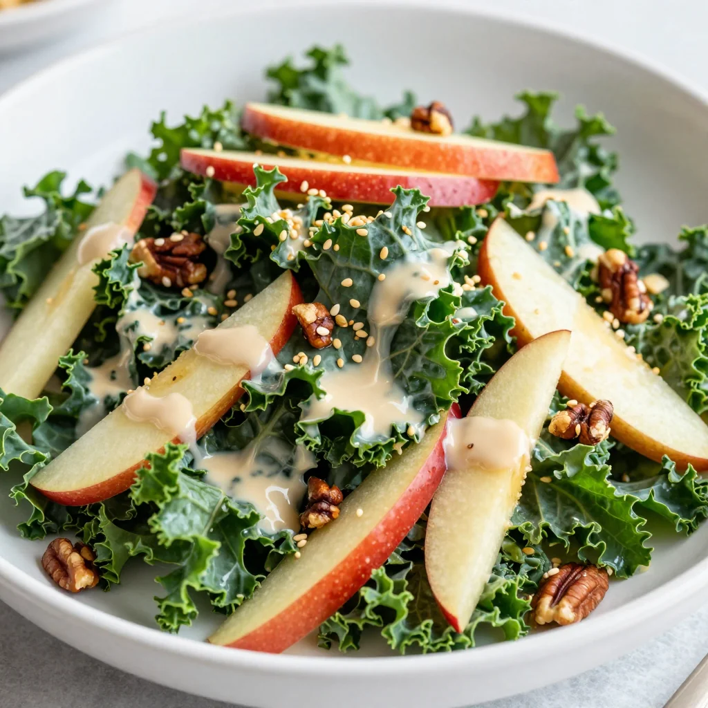 New Year's Day Kale and Apple Slaw with a Creamy Dressing