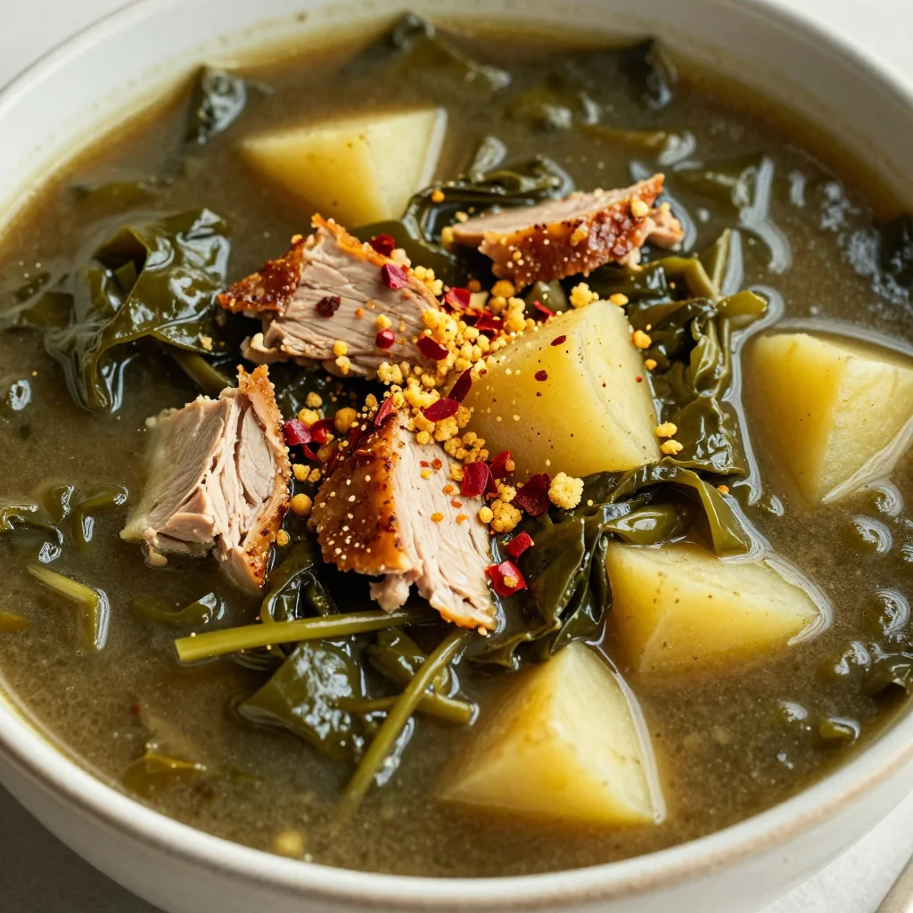 MLK Day Slow Cooker Freezer Collard Soup for Traditional Dinners