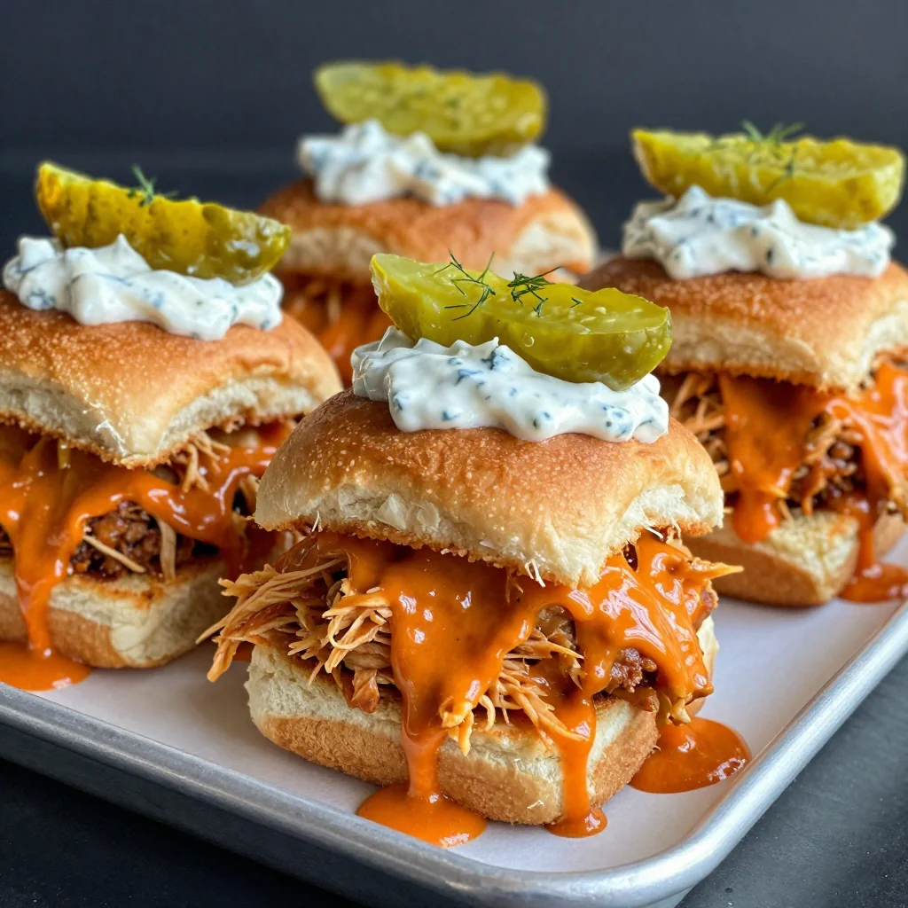 NFL Playoff Buffalo Chicken Sliders for Parties