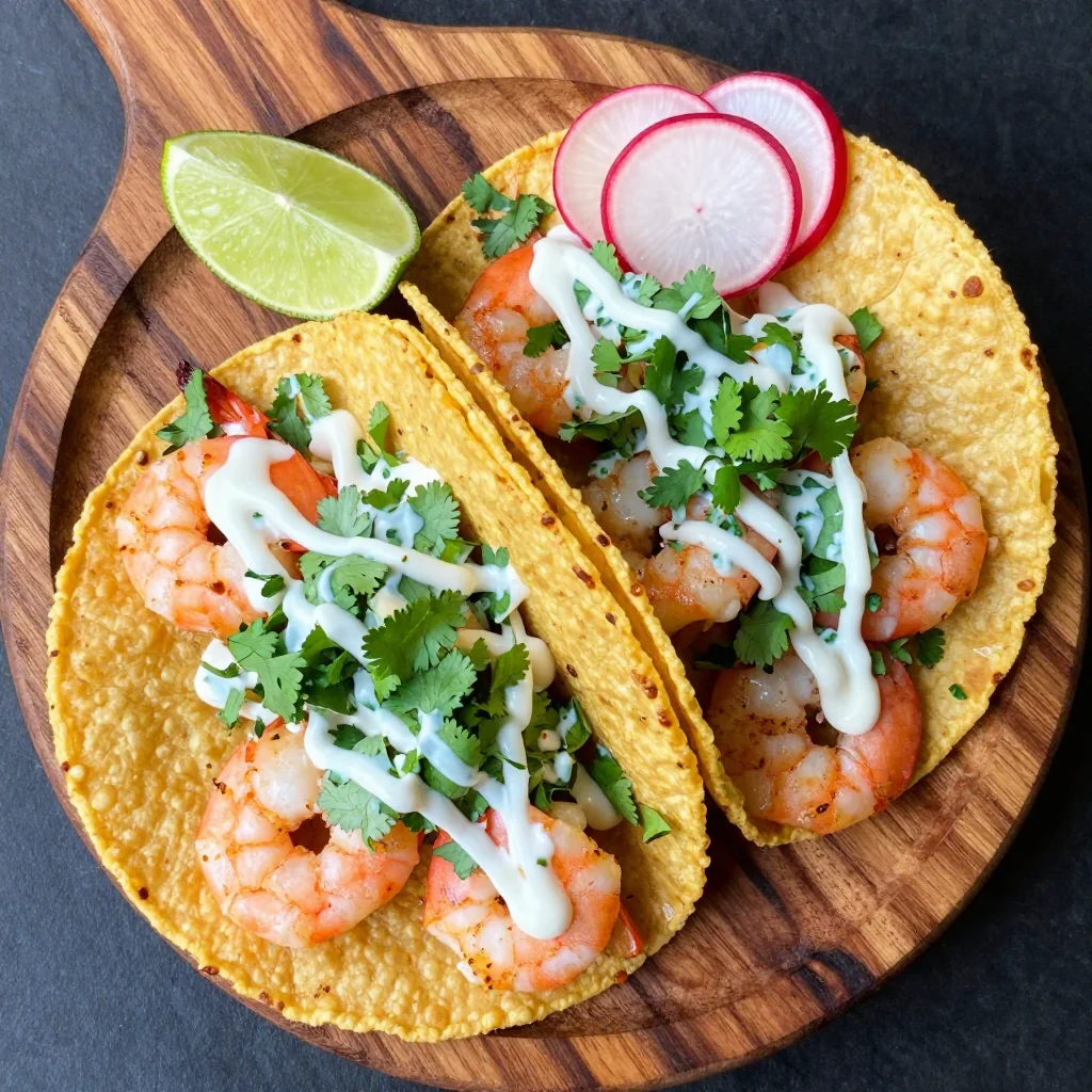 Quick Shrimp Tacos With Cilantro Lime Slaw Recipe