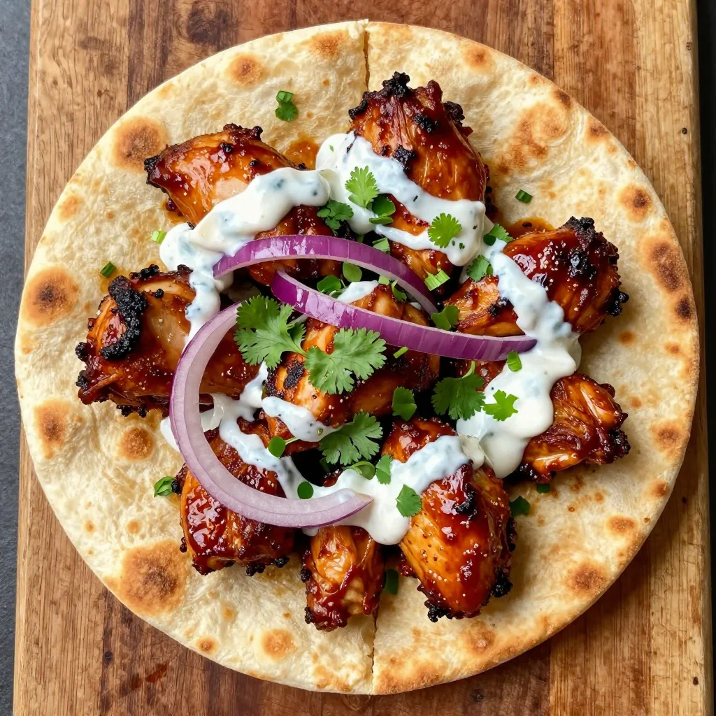 BBQ Chicken Flatbreads for Quick Game Day Family Dinner