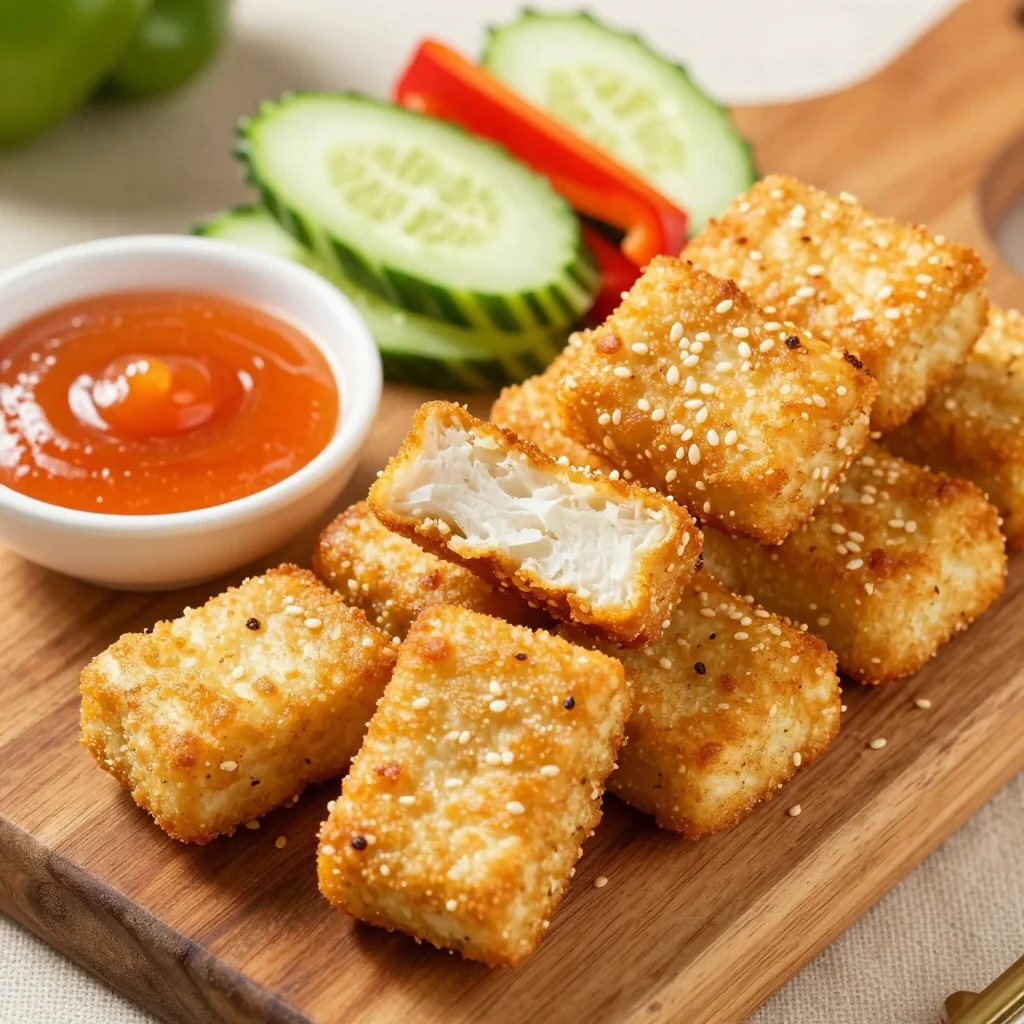 Crispy Baked Tofu Nuggets For A Plant Based Kid Meal