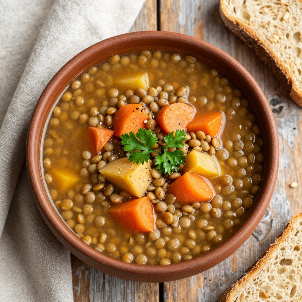 healthy onepot lentil and root vegetable soup for budgetfriendly weeknights