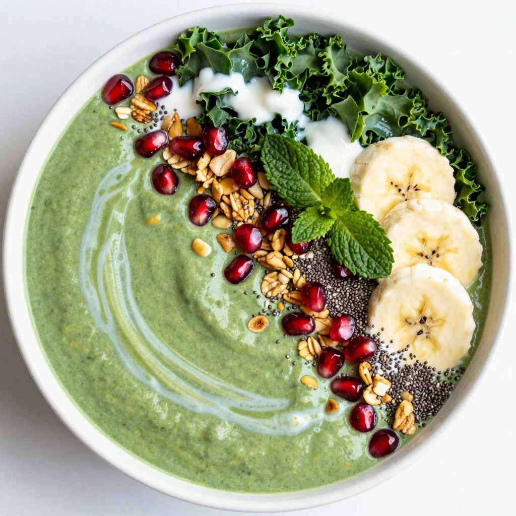Winter Kale Smoothie Bowl For New Year Glow Up