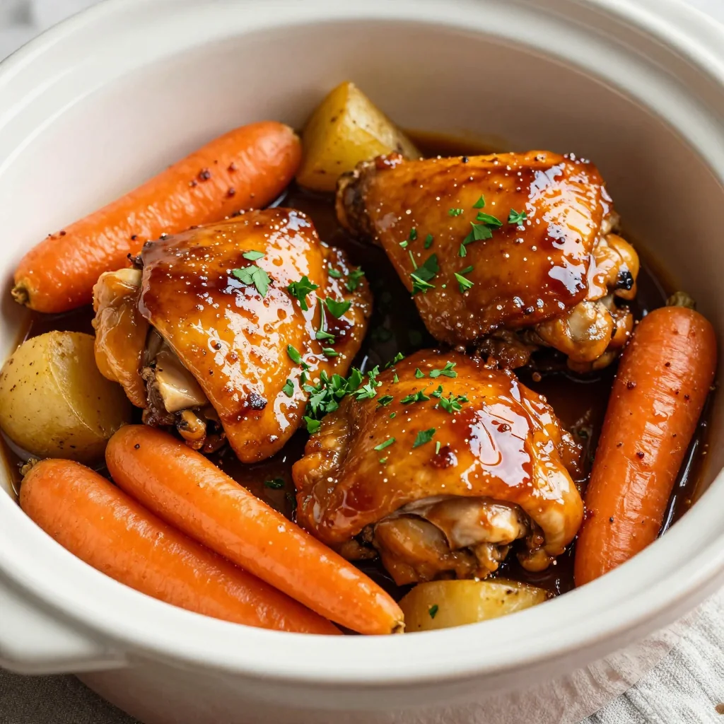 Kid-Friendly Slow Cooker BBQ Chicken Thighs Dinner