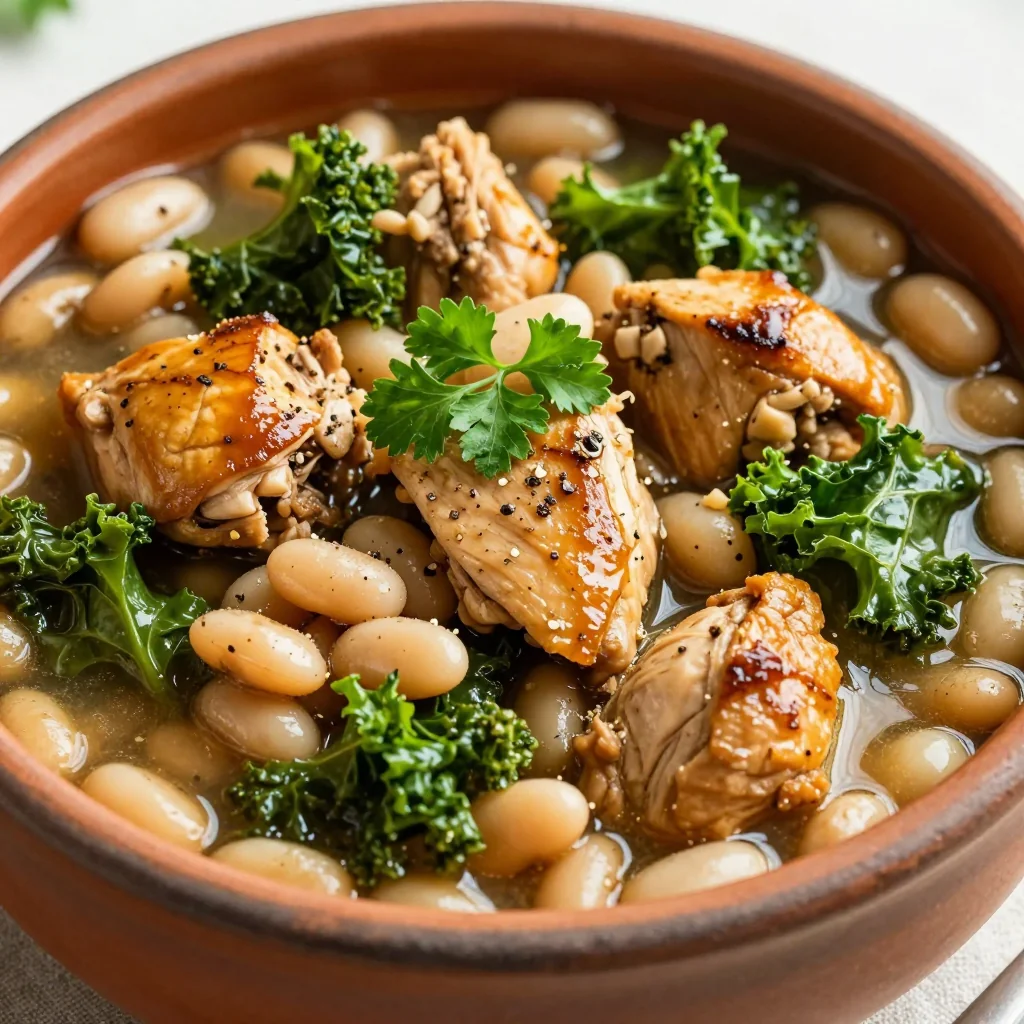 Easy Chicken and White Bean Stew for Clean Eating