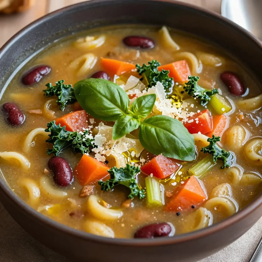 Hearty Minestrone Soup for New Year's Day Detox Vibes