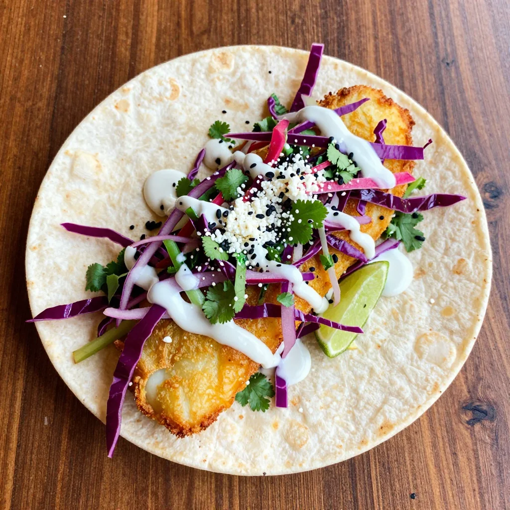 Crispy Baked Fish Tacos with Cabbage Slaw and Chipotle Crema for Dinner