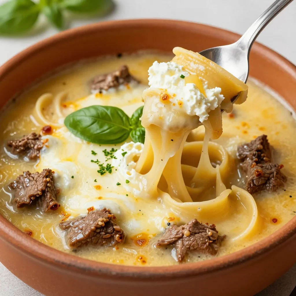 Easy Cheesy Lasagna Soup for a Family Favorite
