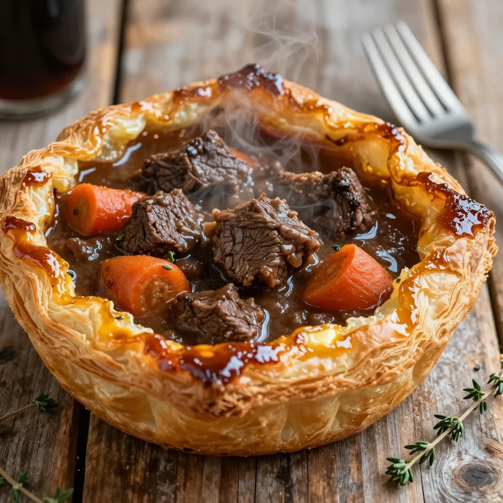 Easy Winter Beef and Guinness Pie in Slow Cooker