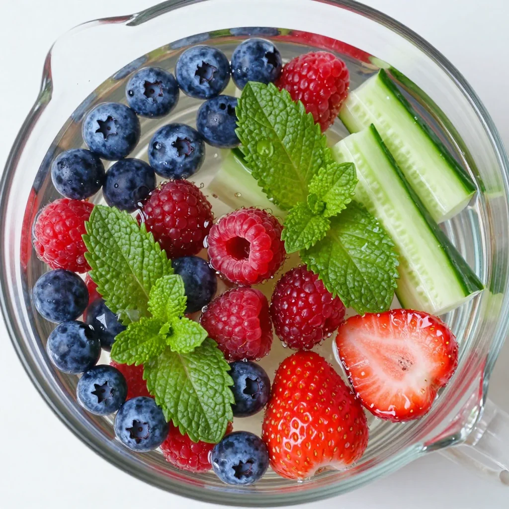 New Year's Day Detox Berry and Mint Water