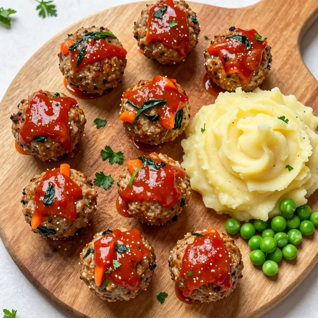 Kid Friendly Mini Meatballs with Hidden Veggies