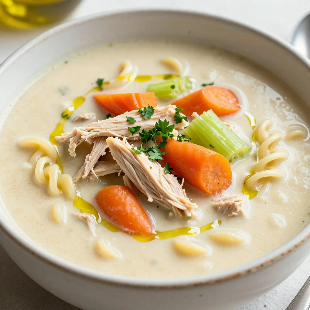 Slow Cooker Creamy Chicken Soup for January Reset